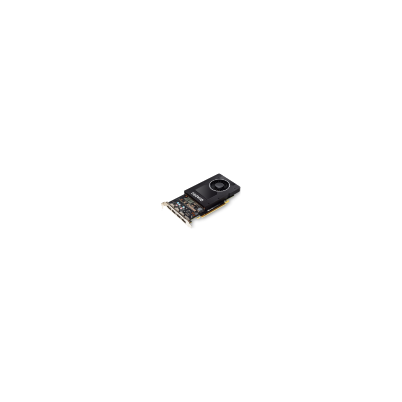 PNY NVIDIA QUADRO P2200 5GB GDDR5, 160-bit, PCIEx16 3.0, DP 1.4 x4, Active cooling, TDP 75W, FP, Retail (1 × DP to DVI (SL), 1 ×