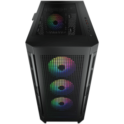 COUGAR DUOFACE PRO RGB Black, Mid Tower, 3x 120 ARGB Fans, RGB Button, Tempered Glass, Mini ITX / Micro ATX / ATX / CEB / E-ATX,