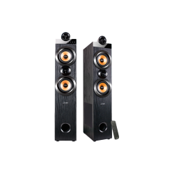 F&D T-70X 2.0 Floorstanding Speakers, 160W RMS (80Wx2), 1'' Tweeter + 5.25'' Speaker + 8'' Subwoofer for each channel, BT 5.0/HD