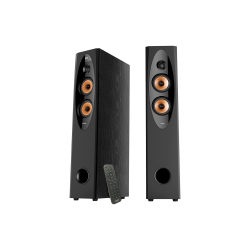 F&D T-60X PRO 2.0 Floorstanding Speakers, 120W RMS ( 60Wx2), 1'' Tweeter + 4'' Speakers x2 + 8'' Subwoofer for each channel, BT 